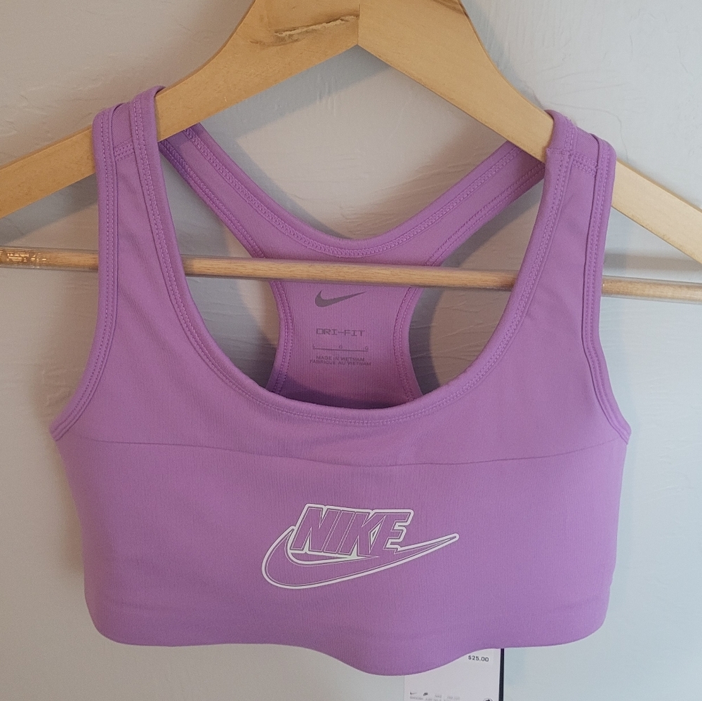 Nike Girls Sport Bra Large Purple NWT